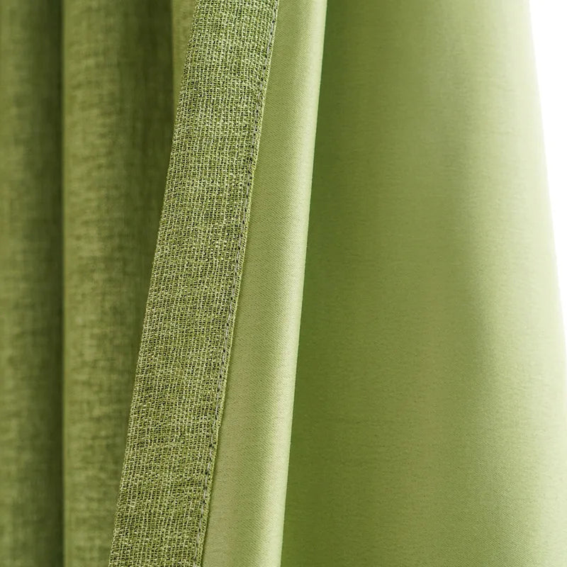 Custom-Made 85% Blackout Curtains, Solid Color Thick Fabric, Modern Window Drapes for Living Room & Bedroom, Up to 310cm Height