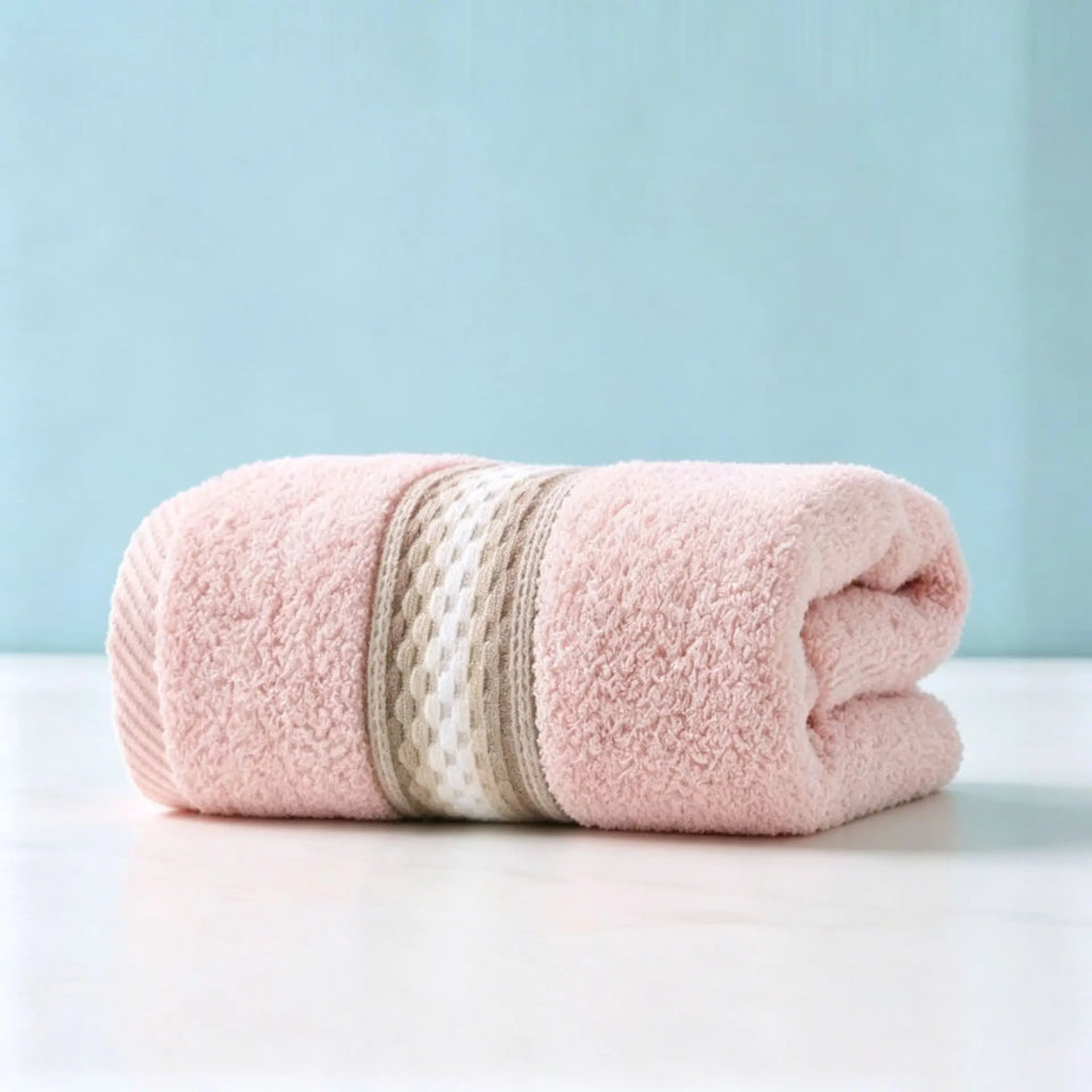 Premium Cotton Bathroom Towels – 1/5/10pcs | Hotel-Quality Embroidered Face & Bath Towels, Soft & Absorbent, 34×74cm / 70×140cm