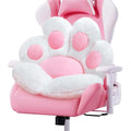 Cat Paw Cushion Plush Seat Cushion 28"x24" Kawaii Gaming Chair Cushion Lazy Pillow for Gamer Girl Worker Gift Room Decor (White)