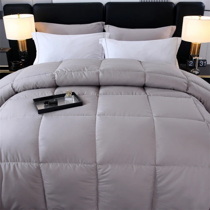 Premium Goose Down Comforter – Fluffy 100% Cotton Duvet Insert with Corner Tabs, All-Season Warmth