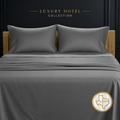 Luxury 100% Egyptian Cotton King Sheet Set – 1500 Series | 4-Piece Bedding Set | Deep Pocket Fits Mattresses Up to 17" | Ultra Soft, Breathable & Hotel Quality | Dark Grey