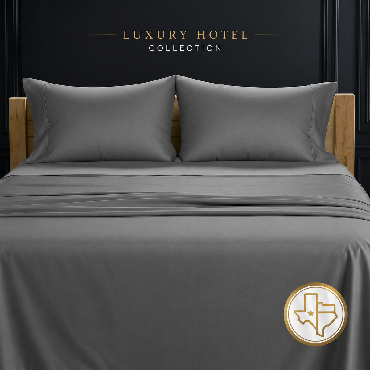 Luxury 100% Egyptian Cotton King Sheet Set – 1500 Series | 4-Piece Bedding Set | Deep Pocket Fits Mattresses Up to 17" | Ultra Soft, Breathable & Hotel Quality | Dark Grey